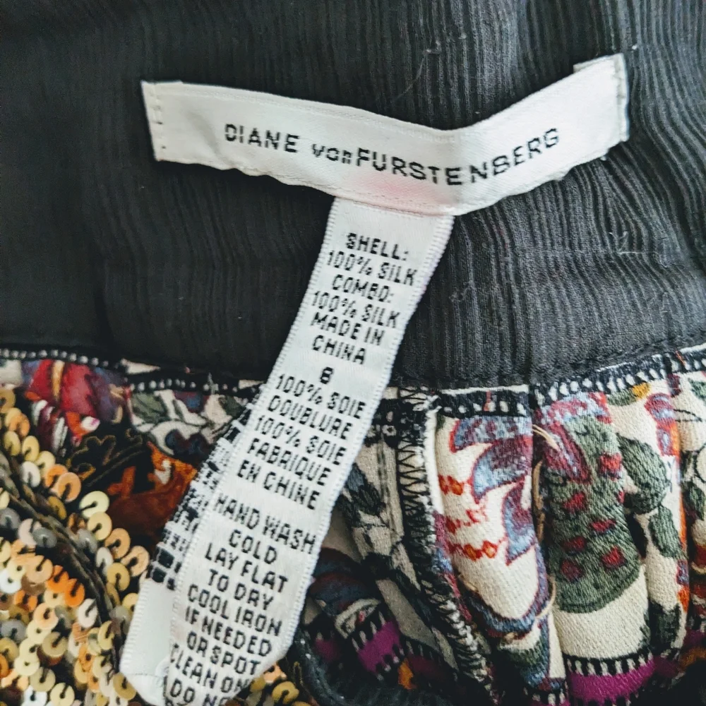 Sequin Silk Boho Skirt - DVF Diane Von Furstenberg